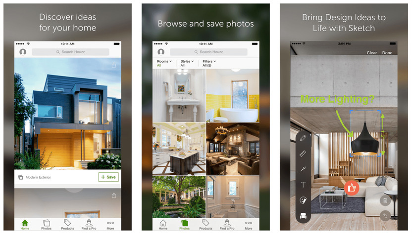 Houzz vacation rental interiors app