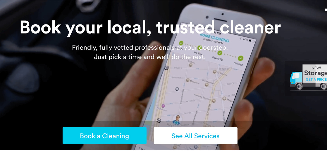 Book a cleaner app, Handy